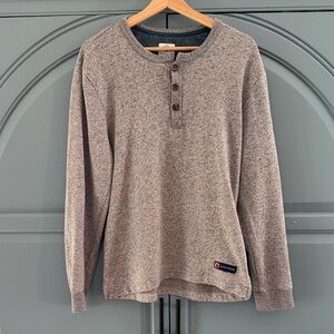 Southern Proper Heather Gray Long Sleeve Henley